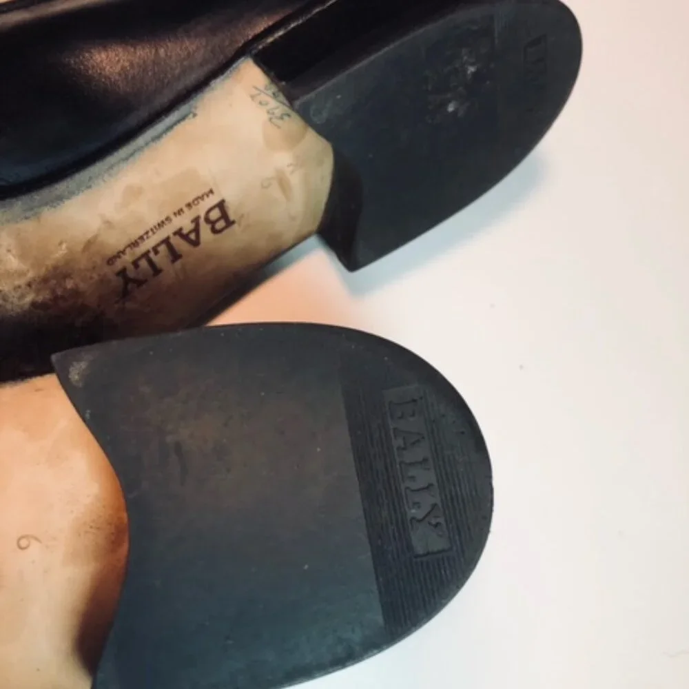 Rare Find Hand Numbered Black Swiss Bally Lancer 626 Loafers Look New ! Size 9M - Picture 7 of 9